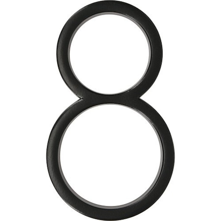 Hillman Distinctions 5 in. Black Steel Screw-On Number 8 1 pc, PK3 844718